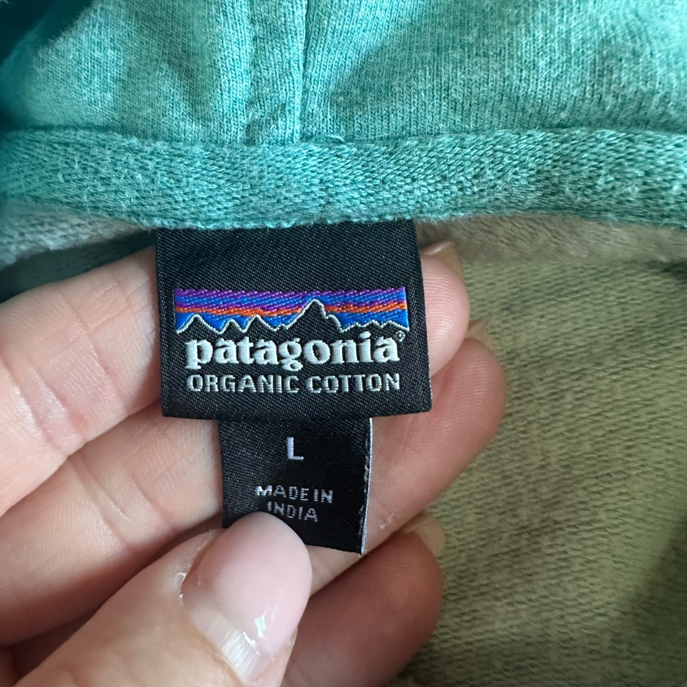 Patagonia hoodie. Live Simply. Surf. Surfboard. Patagonia sweatshirt. Size large - Picture 6 of 6